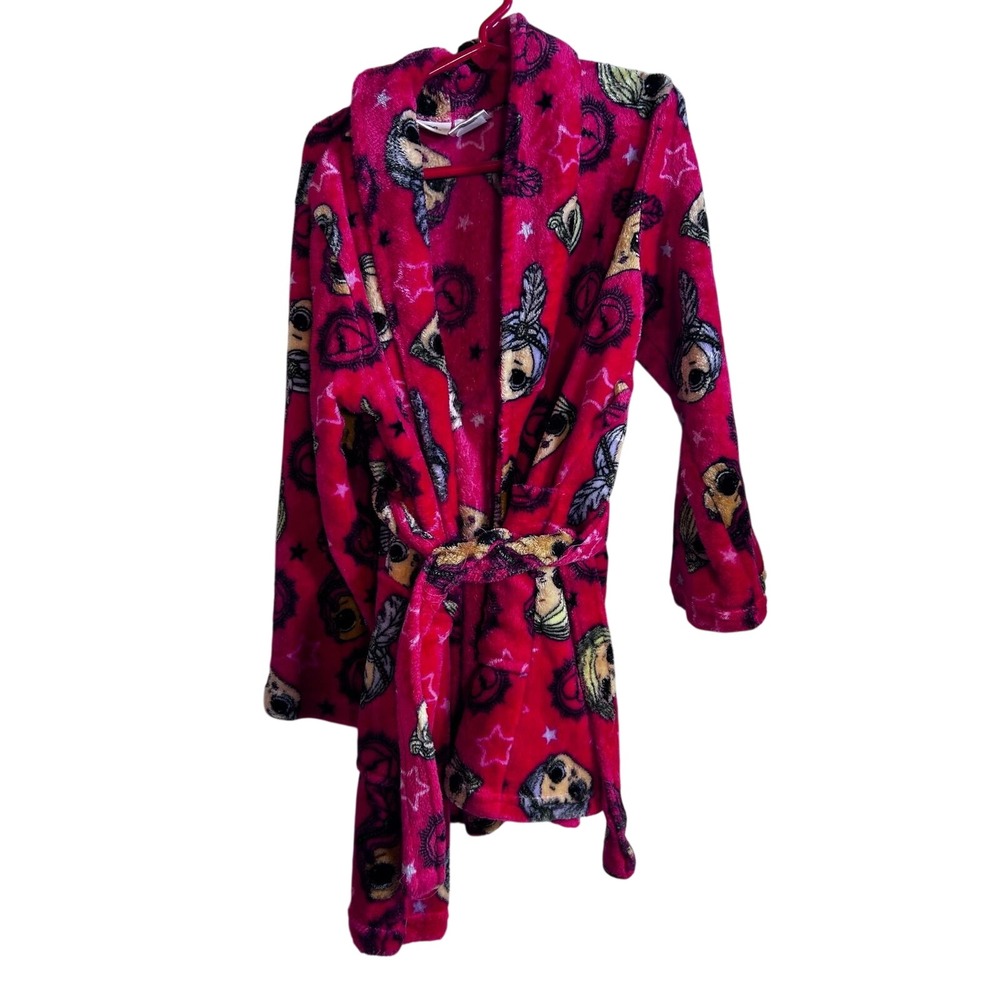L.O.L. Surprise! Fleece Robe 6/6X Pink Character Print Stars Girls